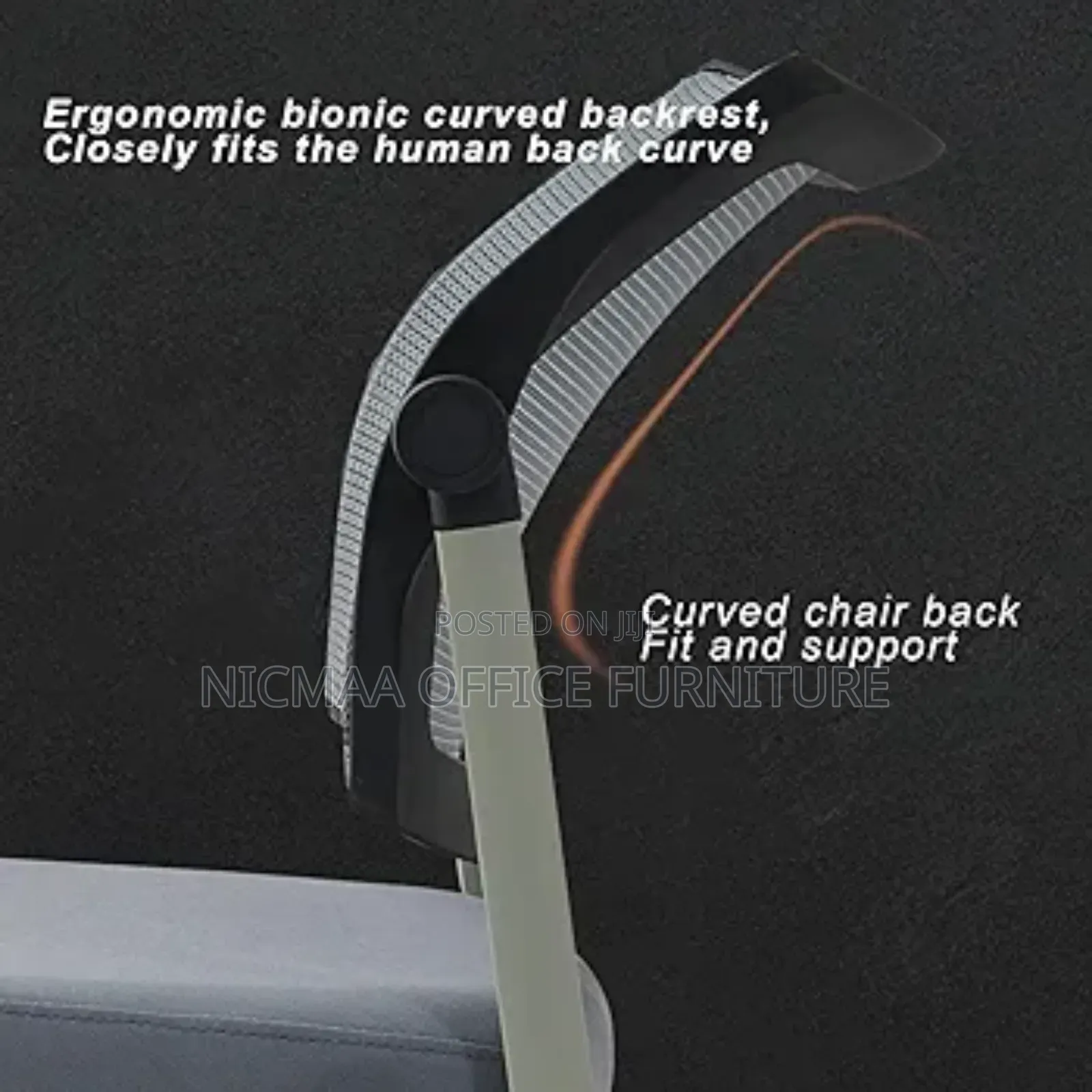 Meshluxe Ergonomic Armless Office Seat