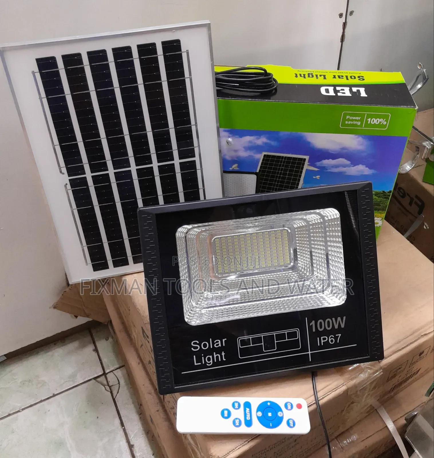 Solar Flood Light 100w Ip67 Sensor