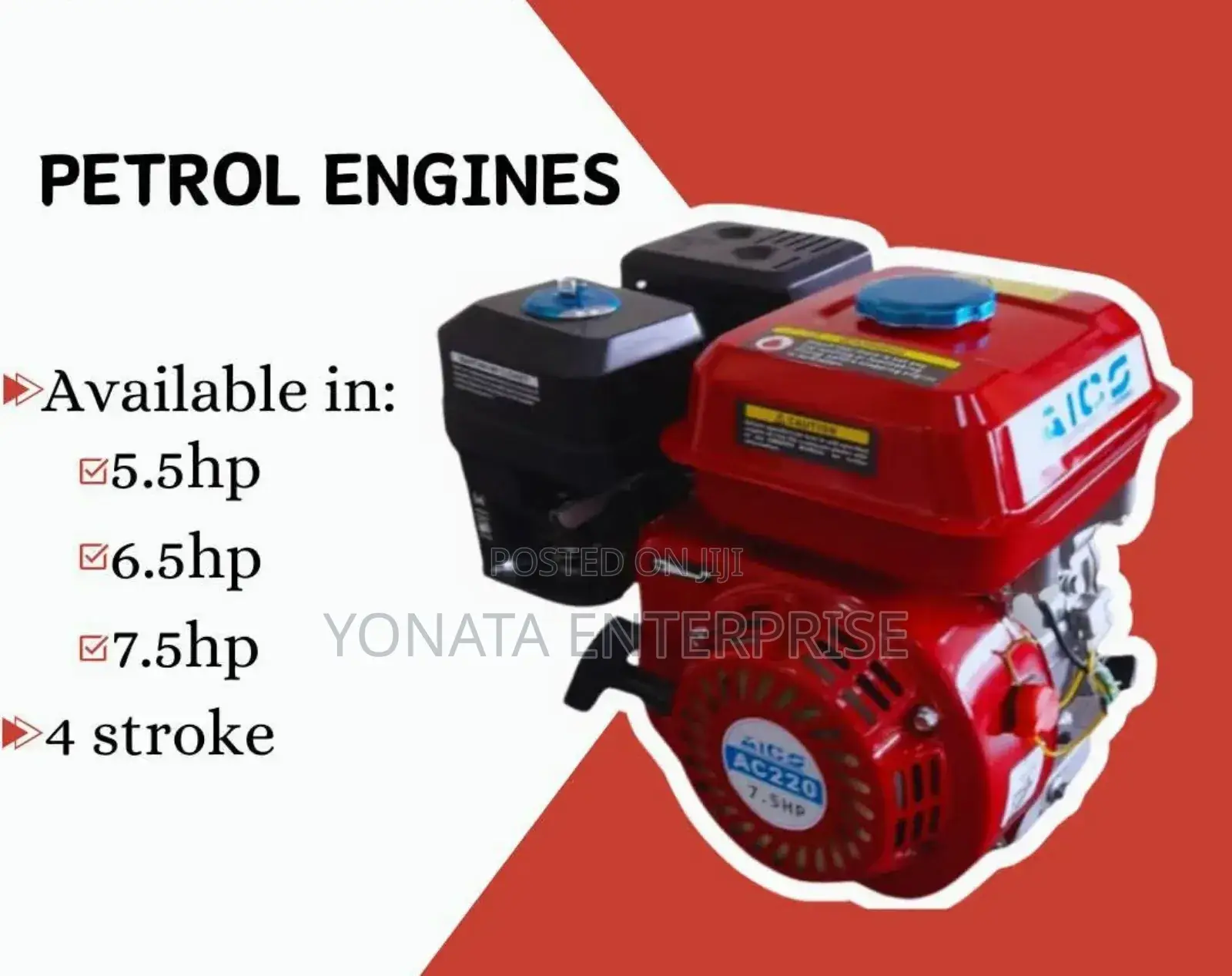 Petrol Engine (Aico Brand) 7.5hp