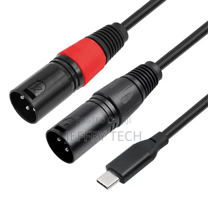 Type C Input to Dual XLR Male Output Ofc Audio Cab