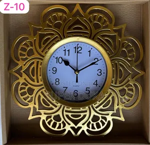 A Golden Mandala Wall Clock.
