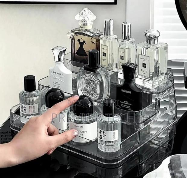 Acrylic Display Shelf Vanity Perfume Holder Organizer 3 Tier - main view
