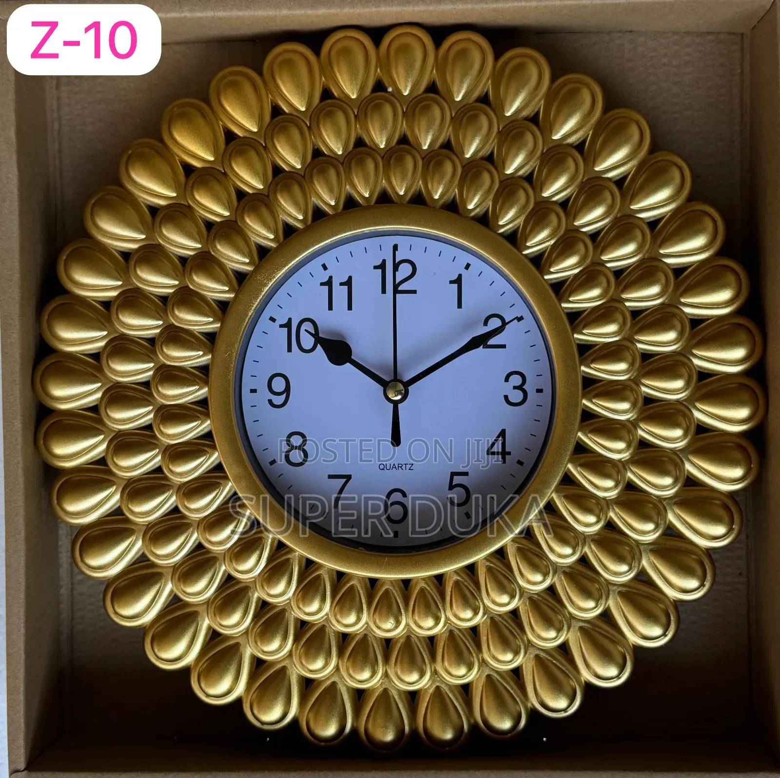Decorative Wall Clock.Gold Scalloped Design Wall Clock