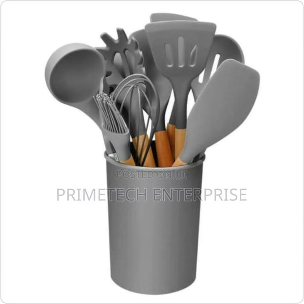 19pcs Non-Stick Silicone Spoons -Grey