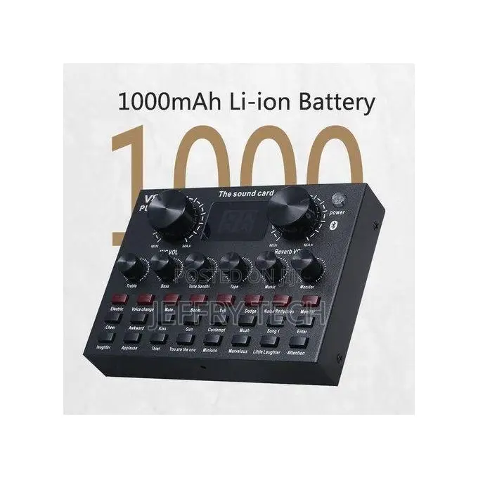 V8 Plus Live Sound Card With Audio Cable Usb Cable Bt