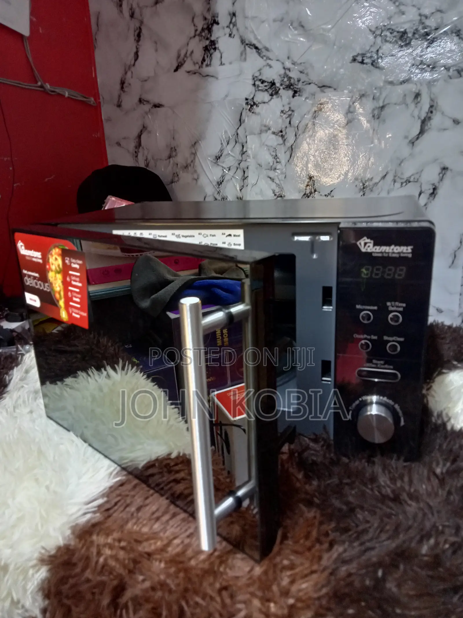 Ramtons 20l Digital Microwave Oven – Black Mirror Finish