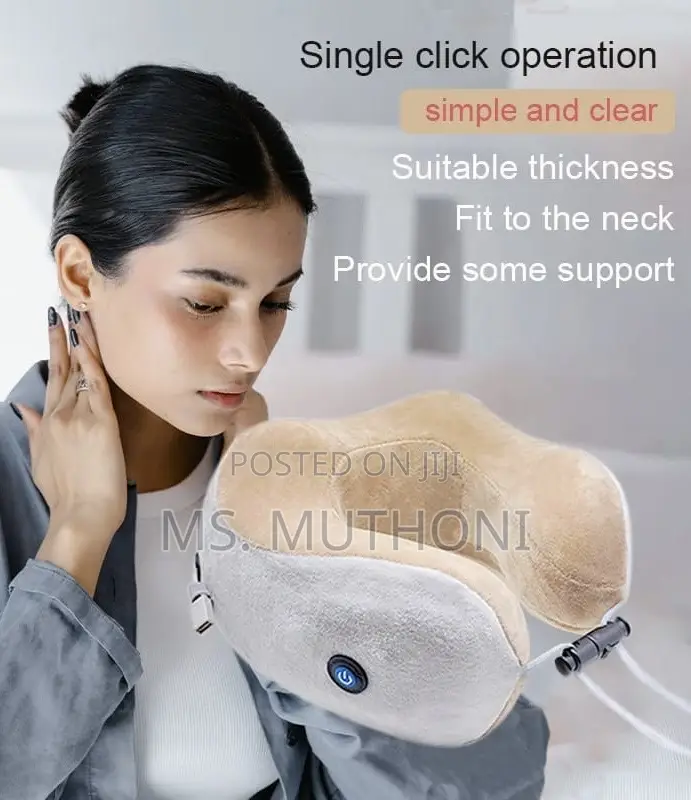 Travel Cervical Vertebra U-Shape Neck Pillow Massager*