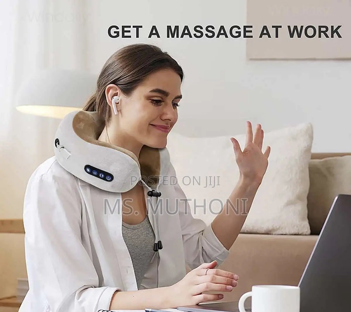 Travel Cervical Vertebra U-Shape Neck Pillow Massager*