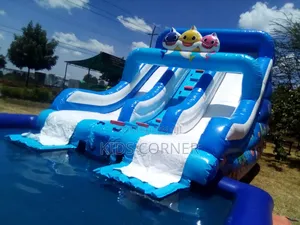 Blue White Water Slide for Hire – Cool, Clean Fun