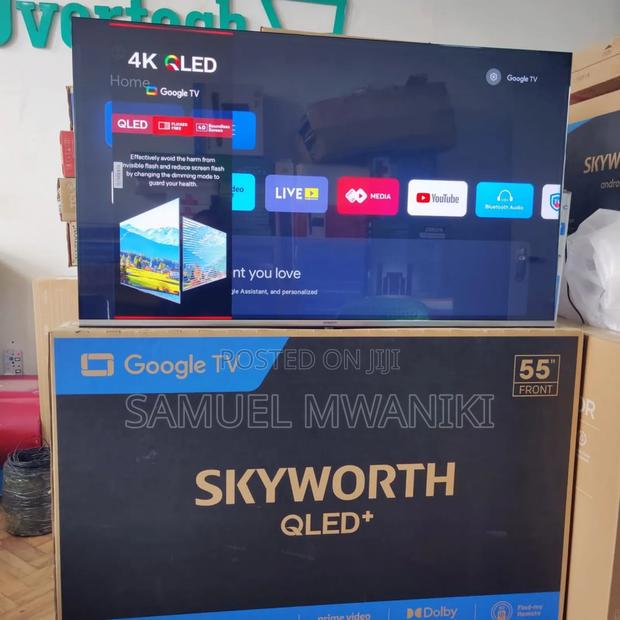 Skyworth 55′′ Qled Uhd Google Tv, Voice Command, Hdr+ New - thumbnail 3