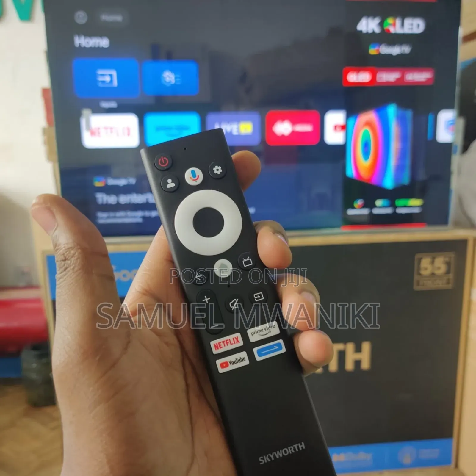 Skyworth 55′′ Qled Uhd Google Tv, Voice Command, Hdr+ New