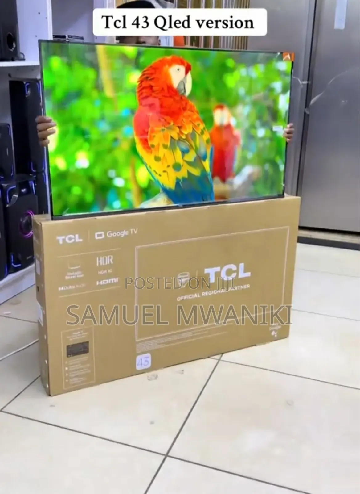 TCL 43" Qled Smart Google Tv Latest Model With Hdr10+, HLG