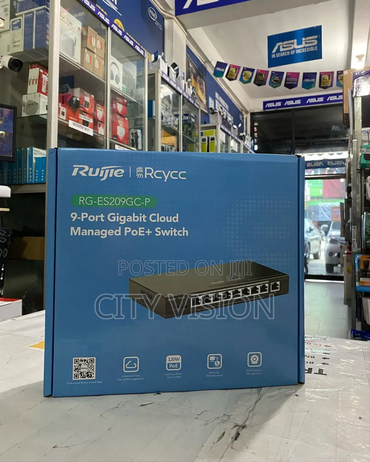 Rg-Es209gc-P, 9-Port Gigabit Smart Cloud Managed Poe