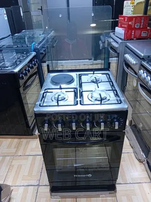 Volsmart 50×55 Gas Cooker – 3 Burners + 1 Hotplate Oven