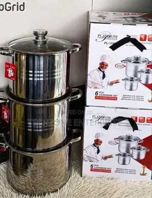 *High Quality Platinum 6pcs Cookware*