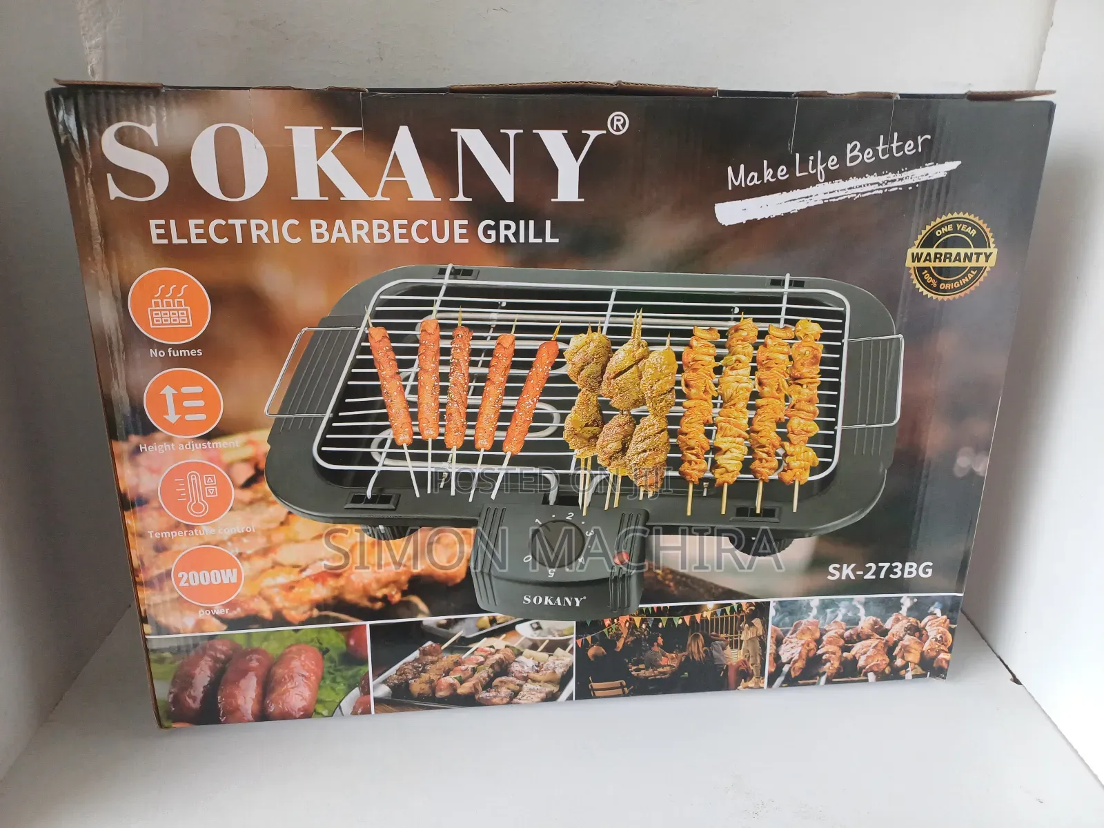 Sk-273bg Sokany Electric Barbecue Grill