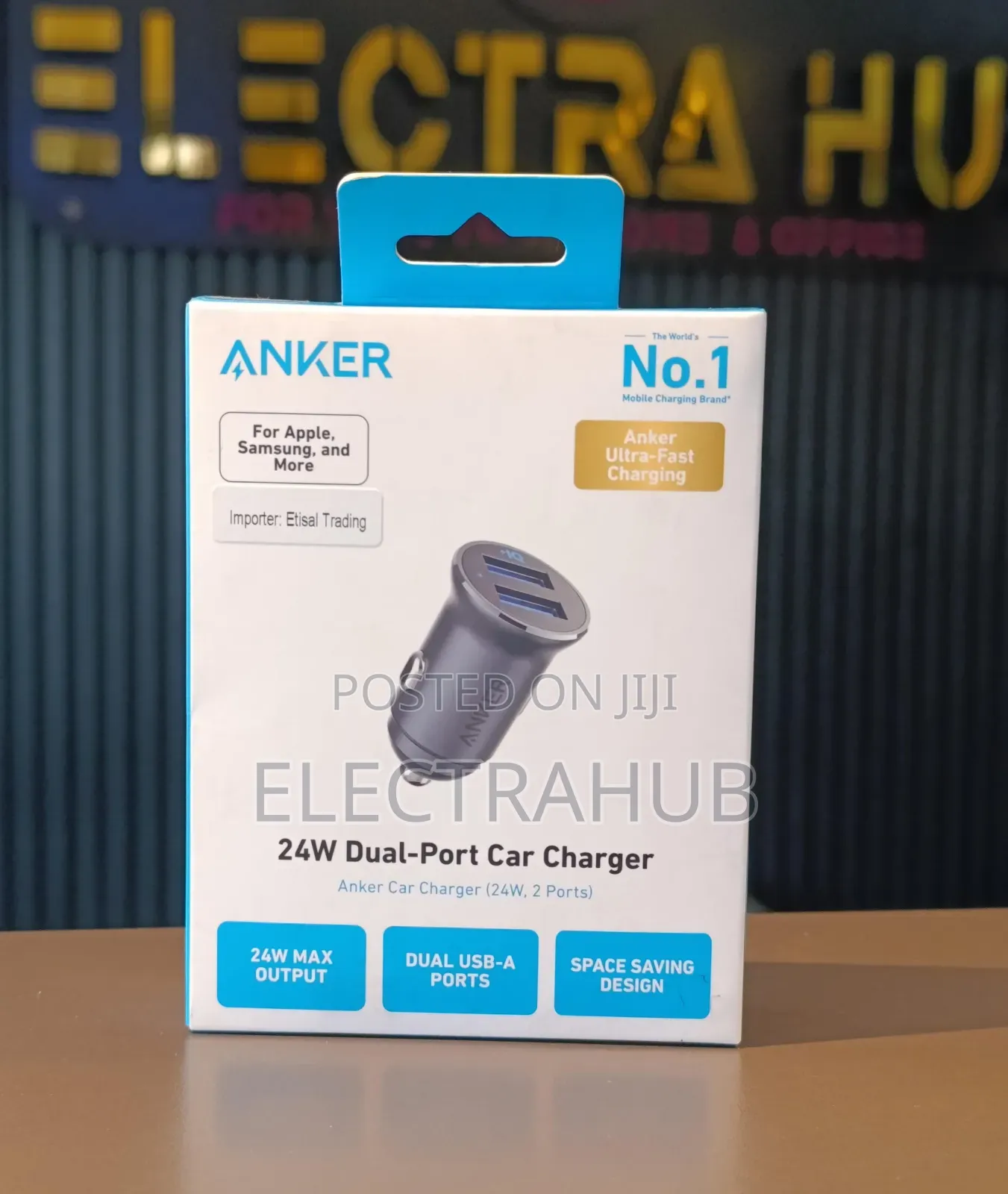 Anker 24w Dual Port Car Charger New Sealed