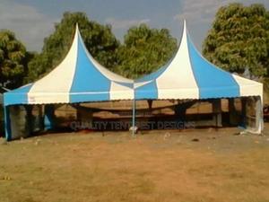 Sky Blue and White 100 Seater Tent (50 Seater Available) - main view