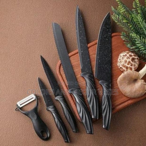 Black Granite 6pc Set of Knives - thumbnail 3