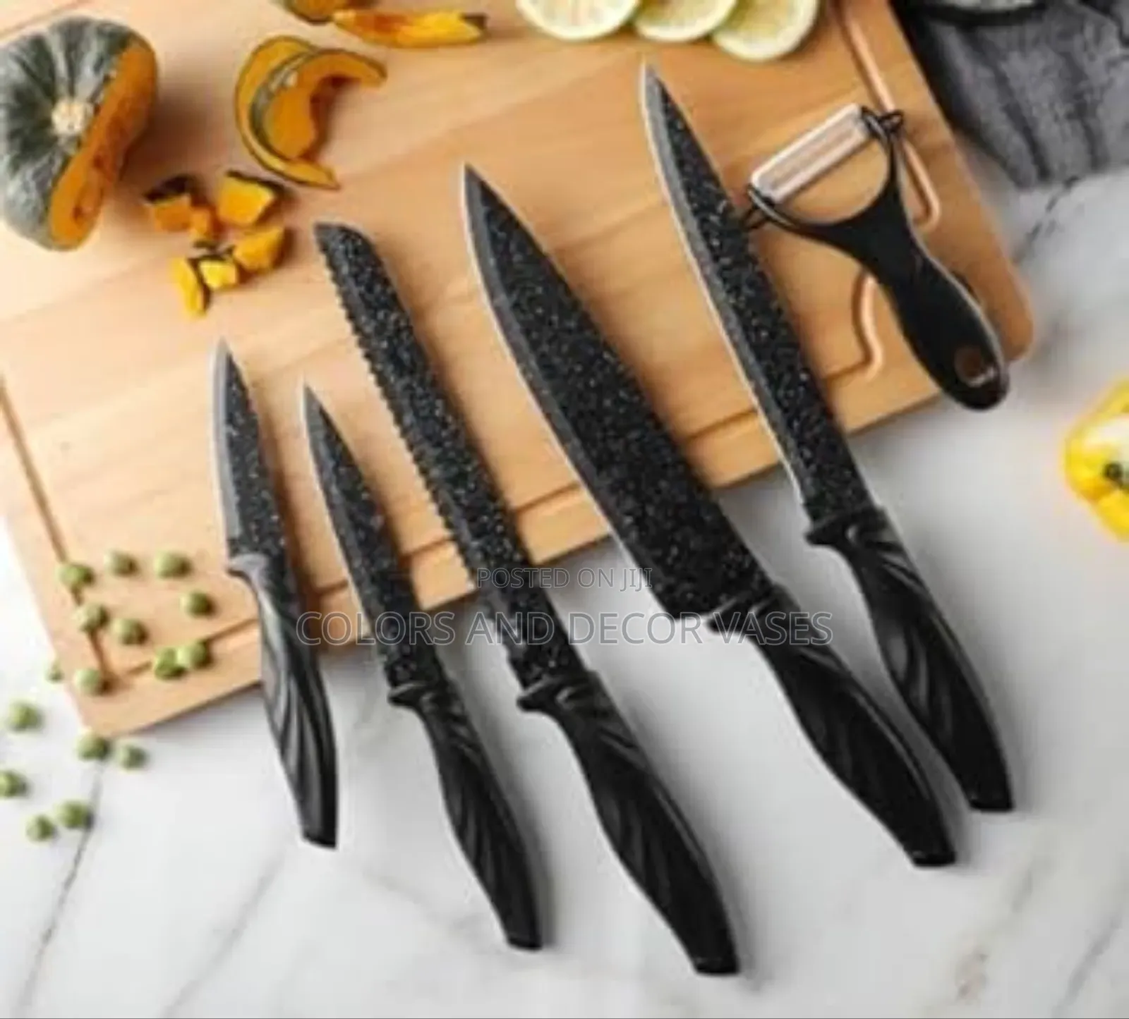 Black Granite 6pc Set of Knives
