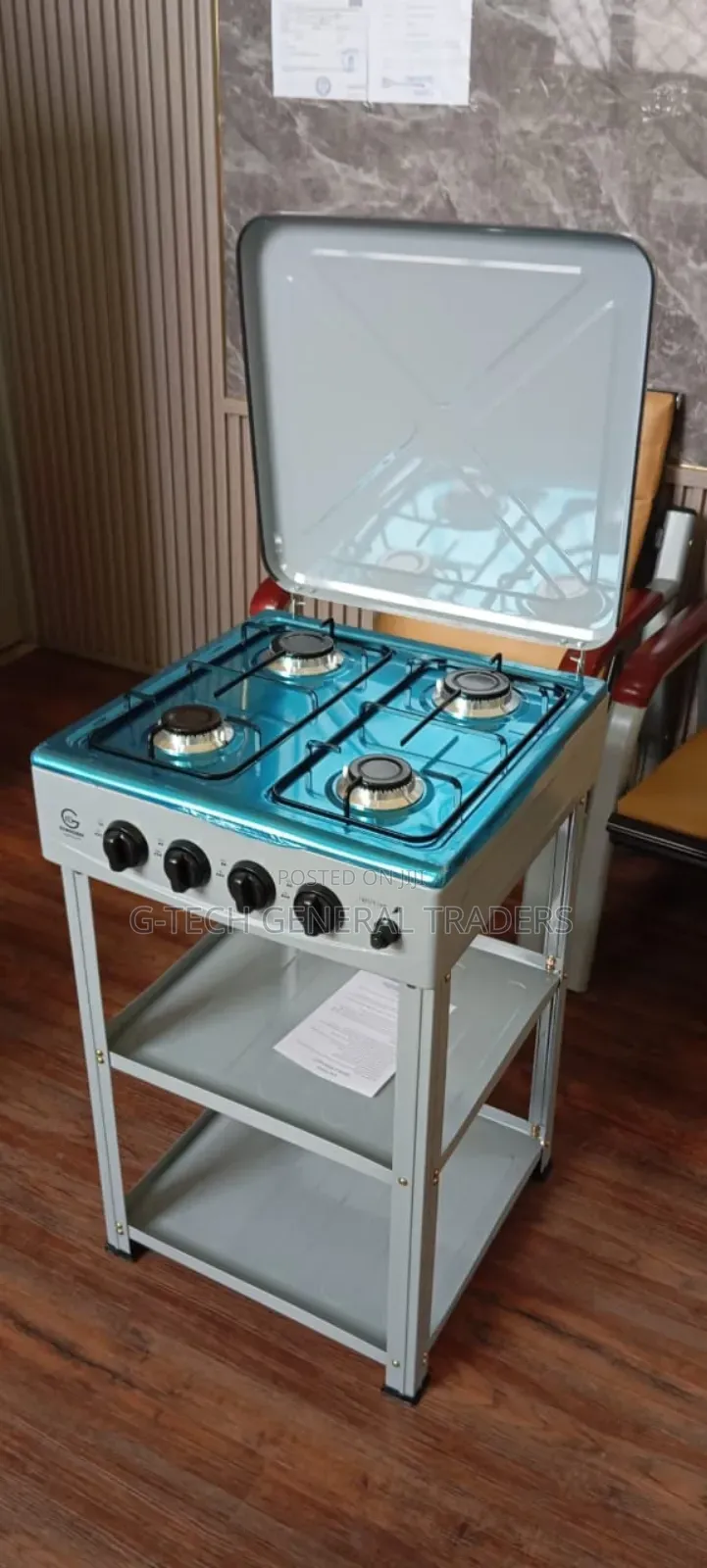 Eurochef 4gas 50*55 Cooker With Storage Shelves