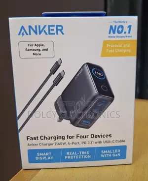 Anker Laptop Charger (140w, 4-port, Pd 3.1) With Usb-c Cable