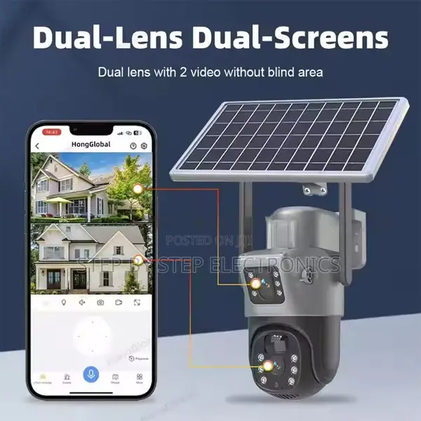 24/7 Monitoring 4g Simcard PTZ Rotating Solar CCTV Camera