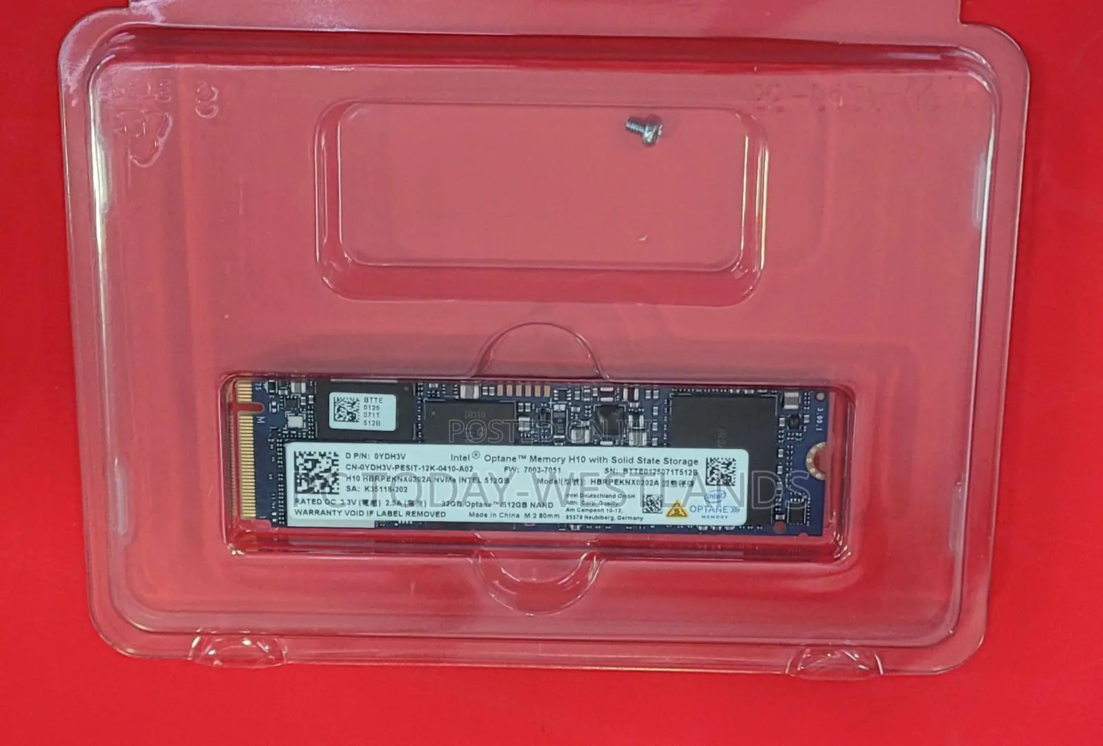 Intel Optane Memory H10 32gb With SSD 512gb Internal