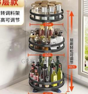 ✅ 360° Rotating Kitchen Bathroom Storage Rack - main view