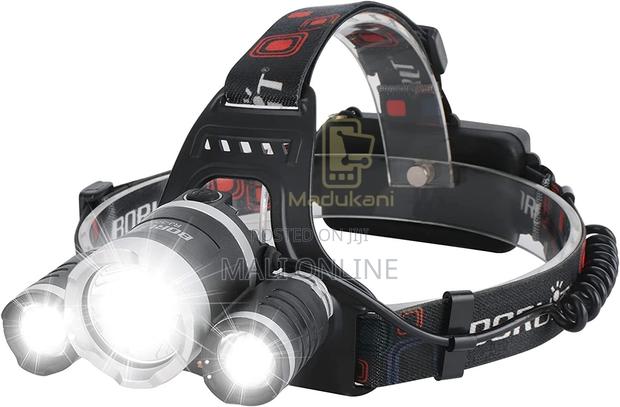 Rechargeable Head Torch With 3 Led Lights - main view