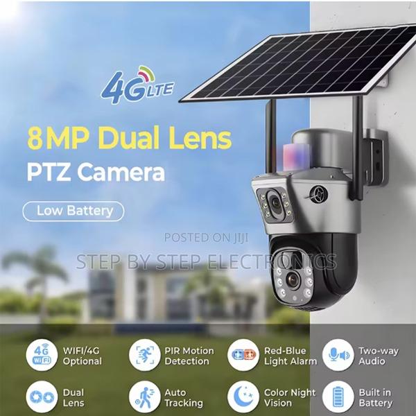 Ultra-Low Power 4g Simcard PTZ Rotating Solar CCTV Camera