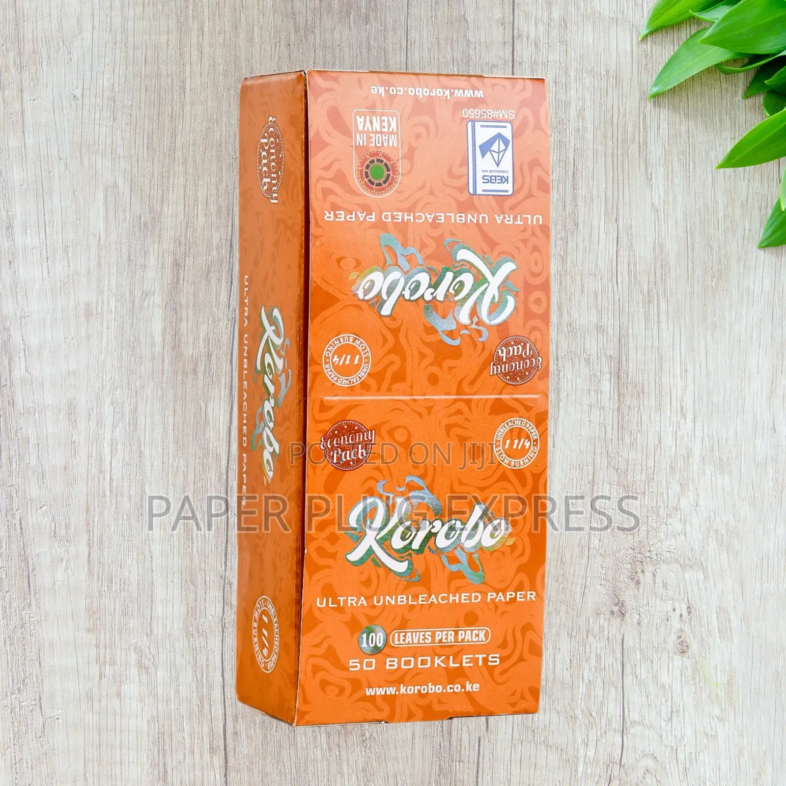 Korobo Brown 1 1/4 Size Rolling Papers - 100 Leaves