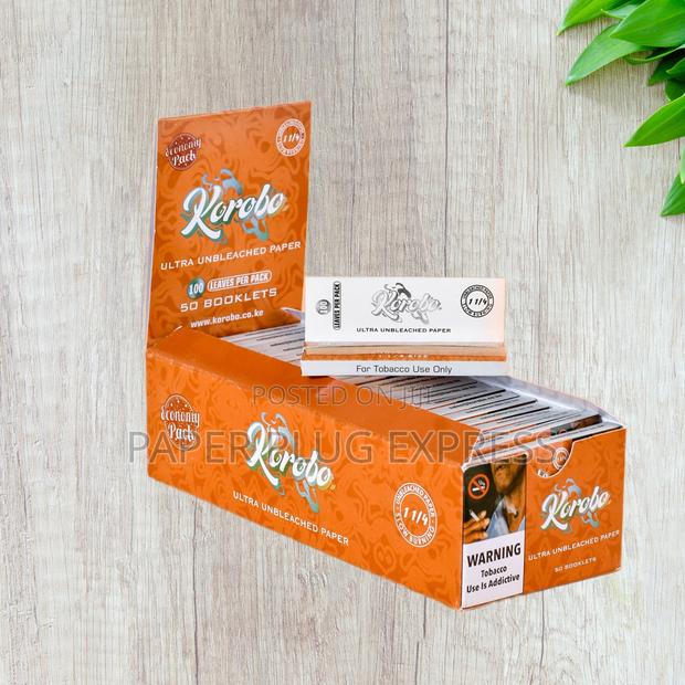 Korobo Brown 1 1/4 Size Rolling Papers - 100 Leaves - thumbnail 2