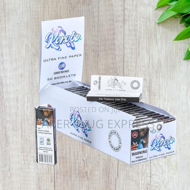 Korobo White Regular Size Rolling Papers - 100 Leaves - main view
