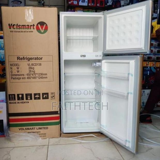 Silver Volsmart 118litres Double Door Refrigerator - thumbnail 3