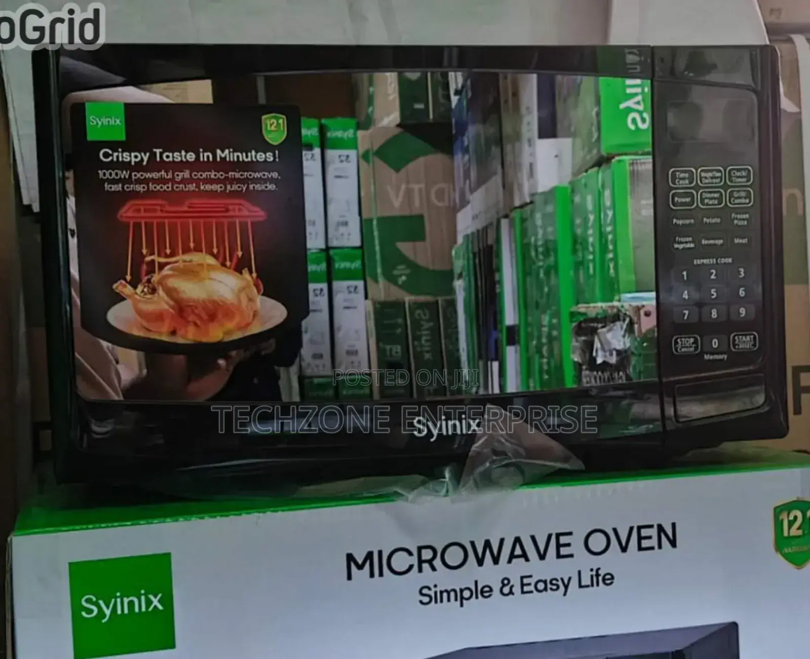 Syinix Microwave Oven 20l Capacity With Grill, Black 
