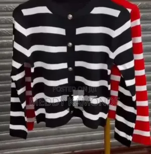 White/Red/Black Sweater Tops