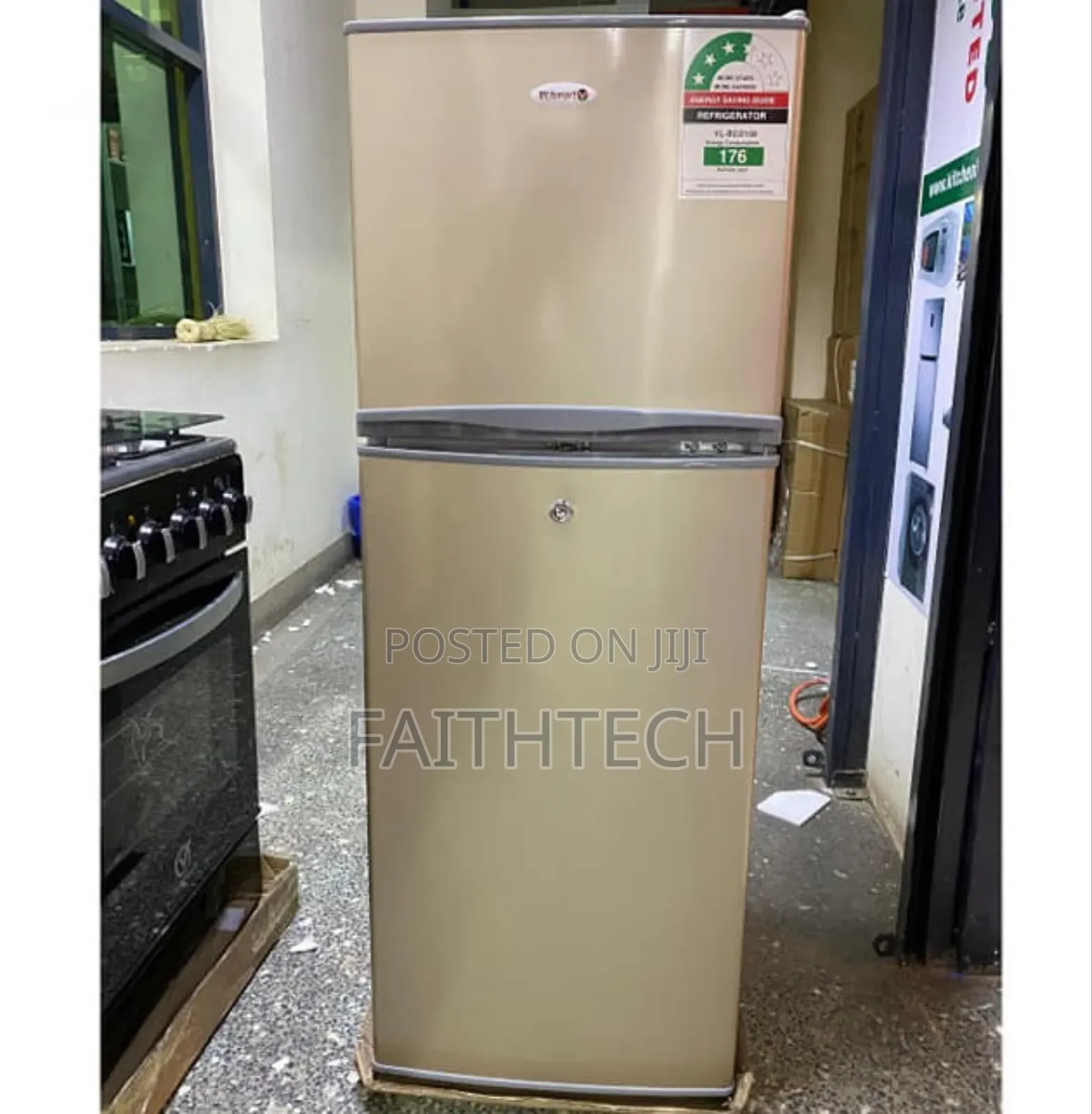 Silver Volsmart 138litres Double Door Refrigerator