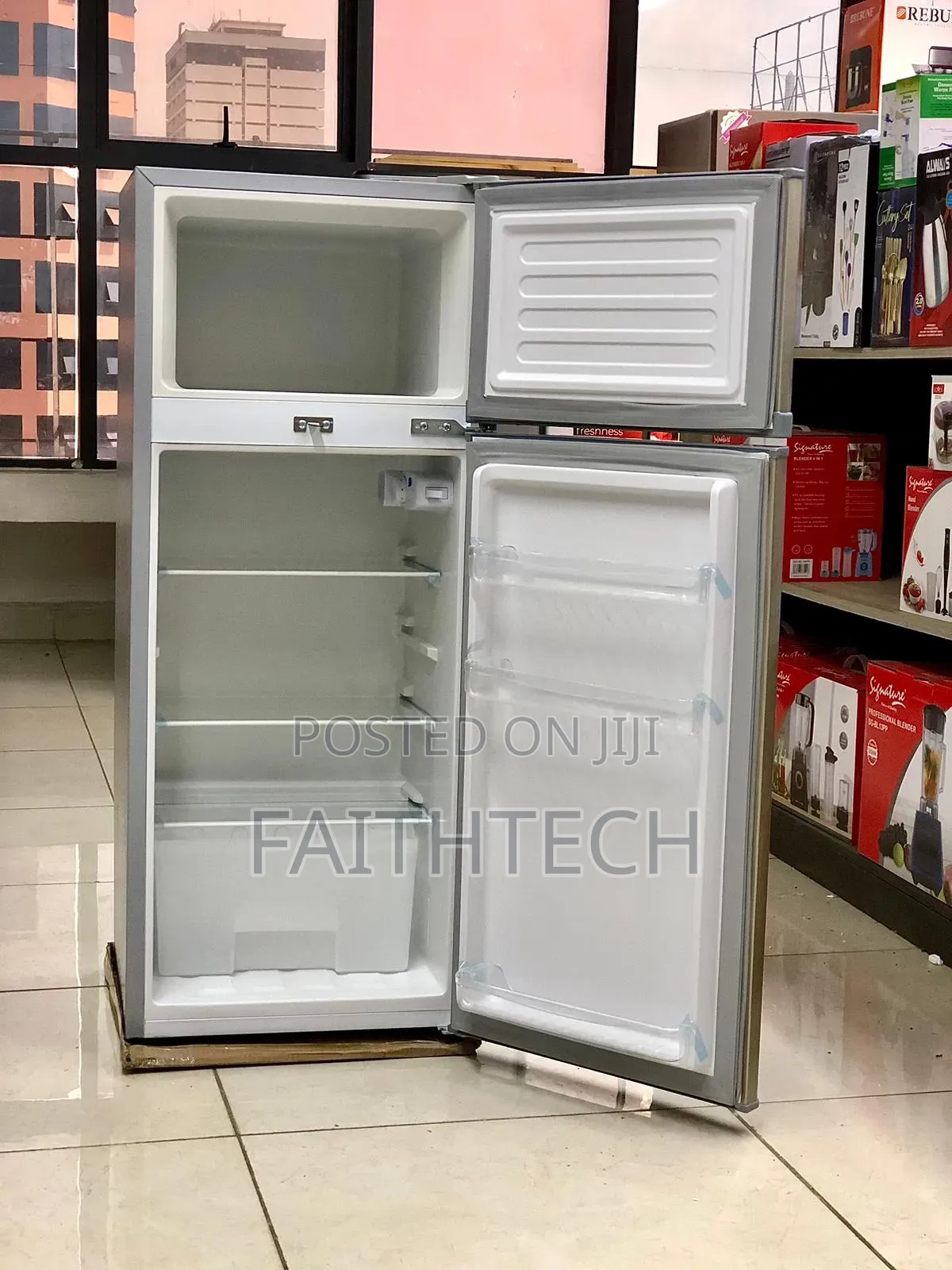 Silver Volsmart 138litres Double Door Refrigerator