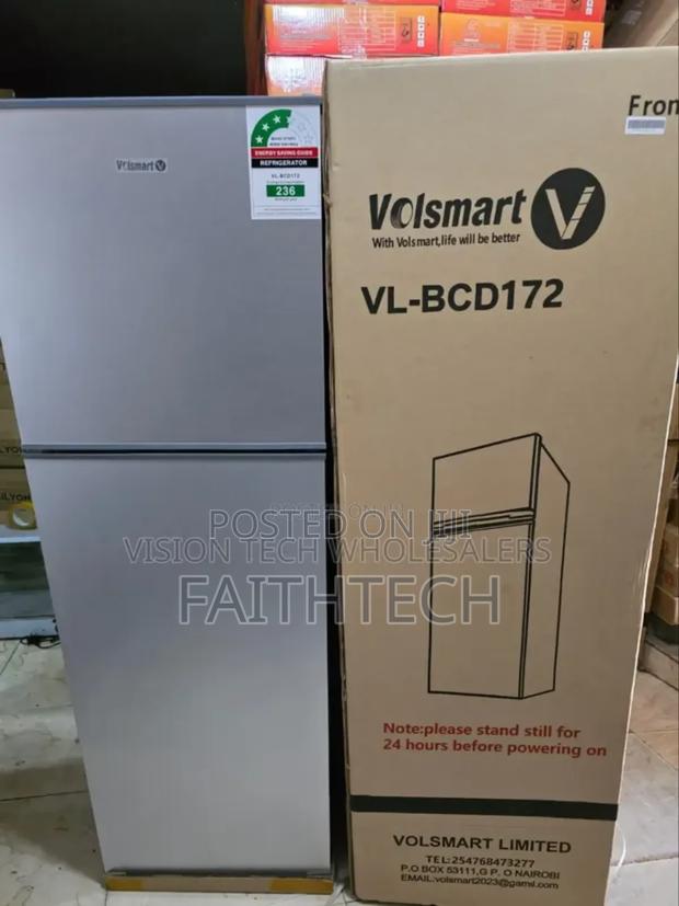 Silver Volsmart 172litres Double Door Refrigerator - thumbnail 2