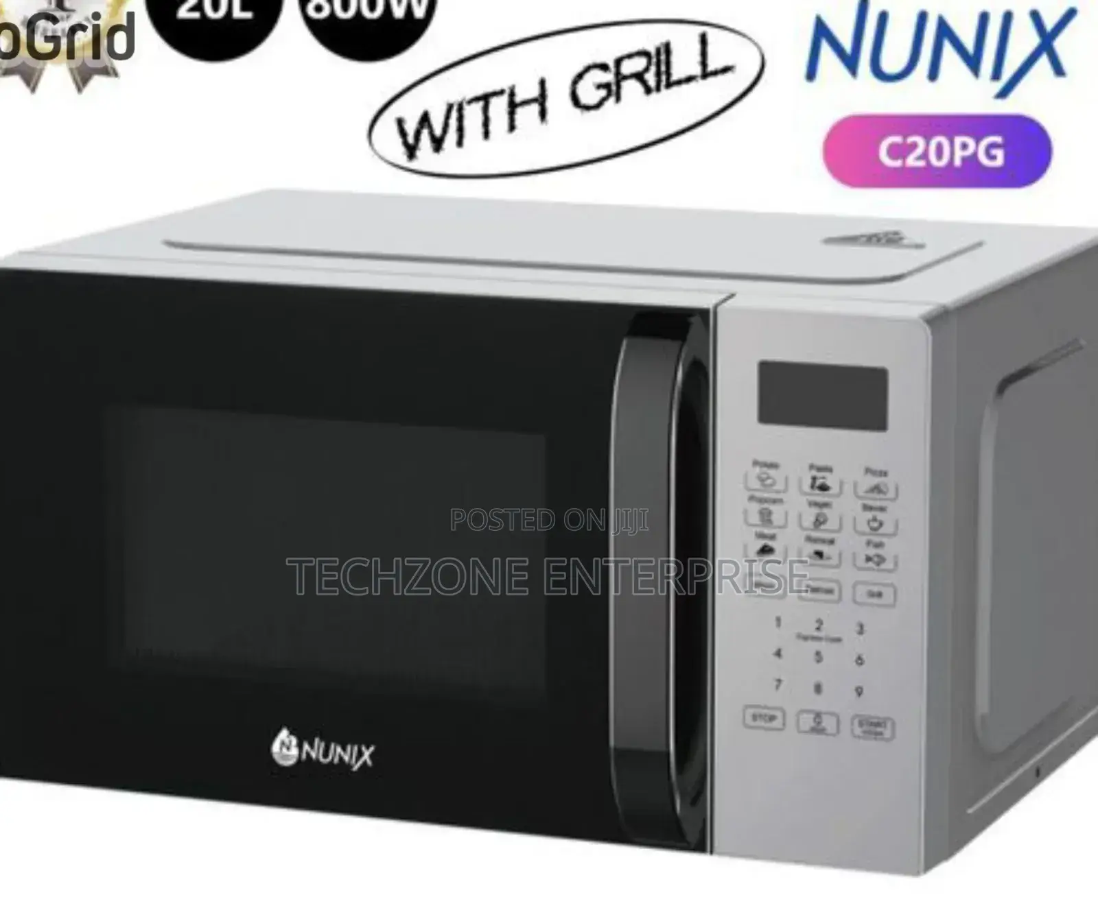 Nunix C20pg 20l Digital Microwave With 800 Watts 