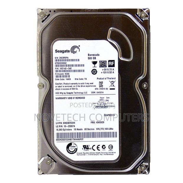 Seagate 500gb Desktop Hard Drive 3.5inch - main view