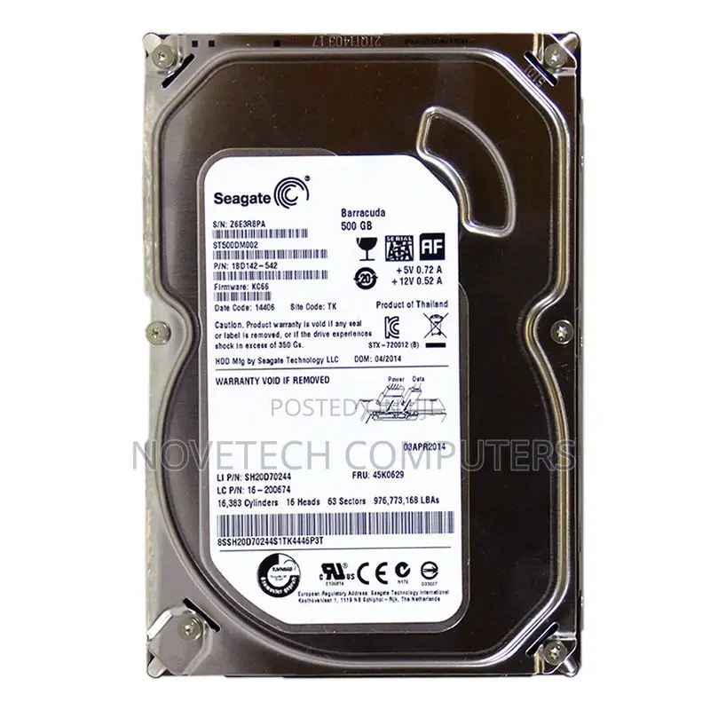 Seagate 500gb Desktop Hard Drive 3.5inch