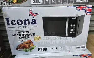 Icona London 25 Litres Digital Microwave Oven, Black