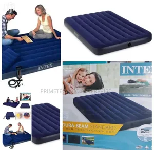 *Intex Inflatable Mattress With Hand Pump