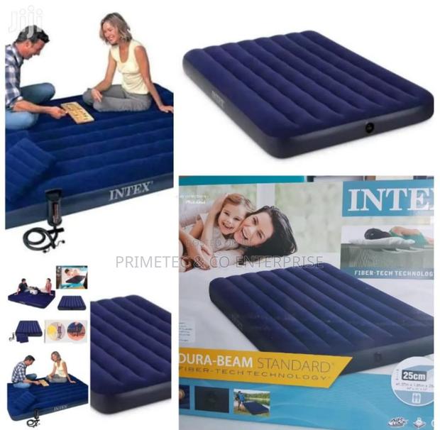 *Intex Inflatable Mattress With Hand Pump