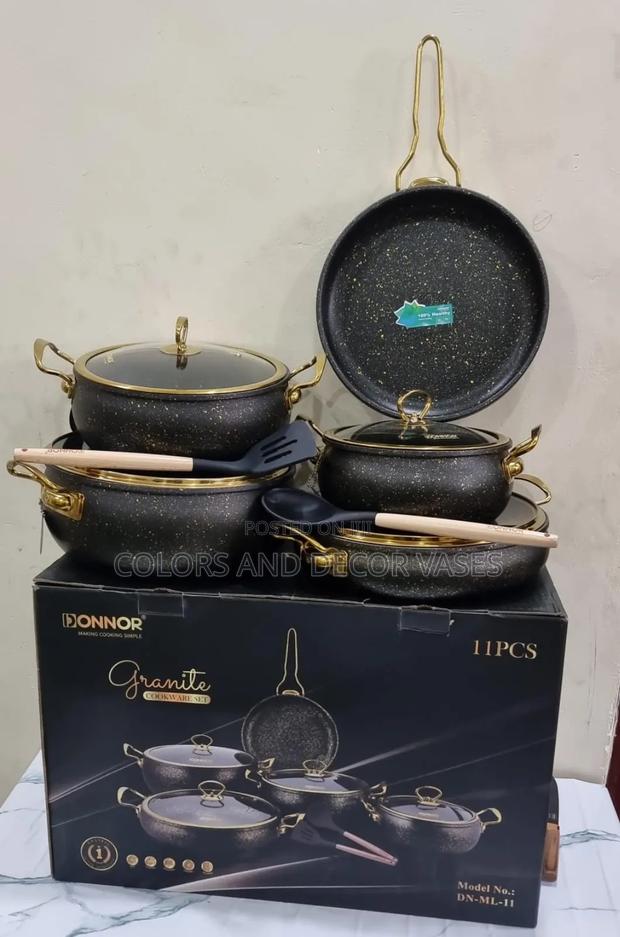High Quality Heavy11pcs Donnor Granite Serving/Cooking Pots - main view