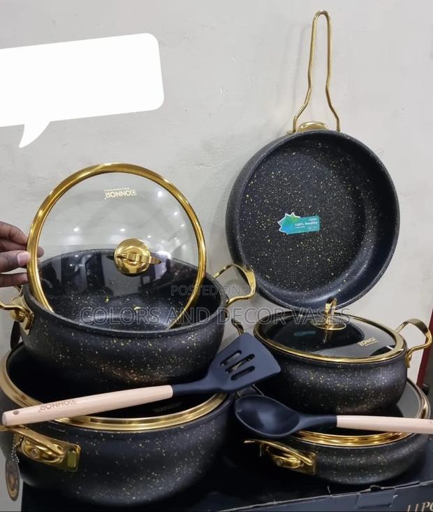 High Quality Heavy11pcs Donnor Granite Serving/Cooking Pots - thumbnail 3