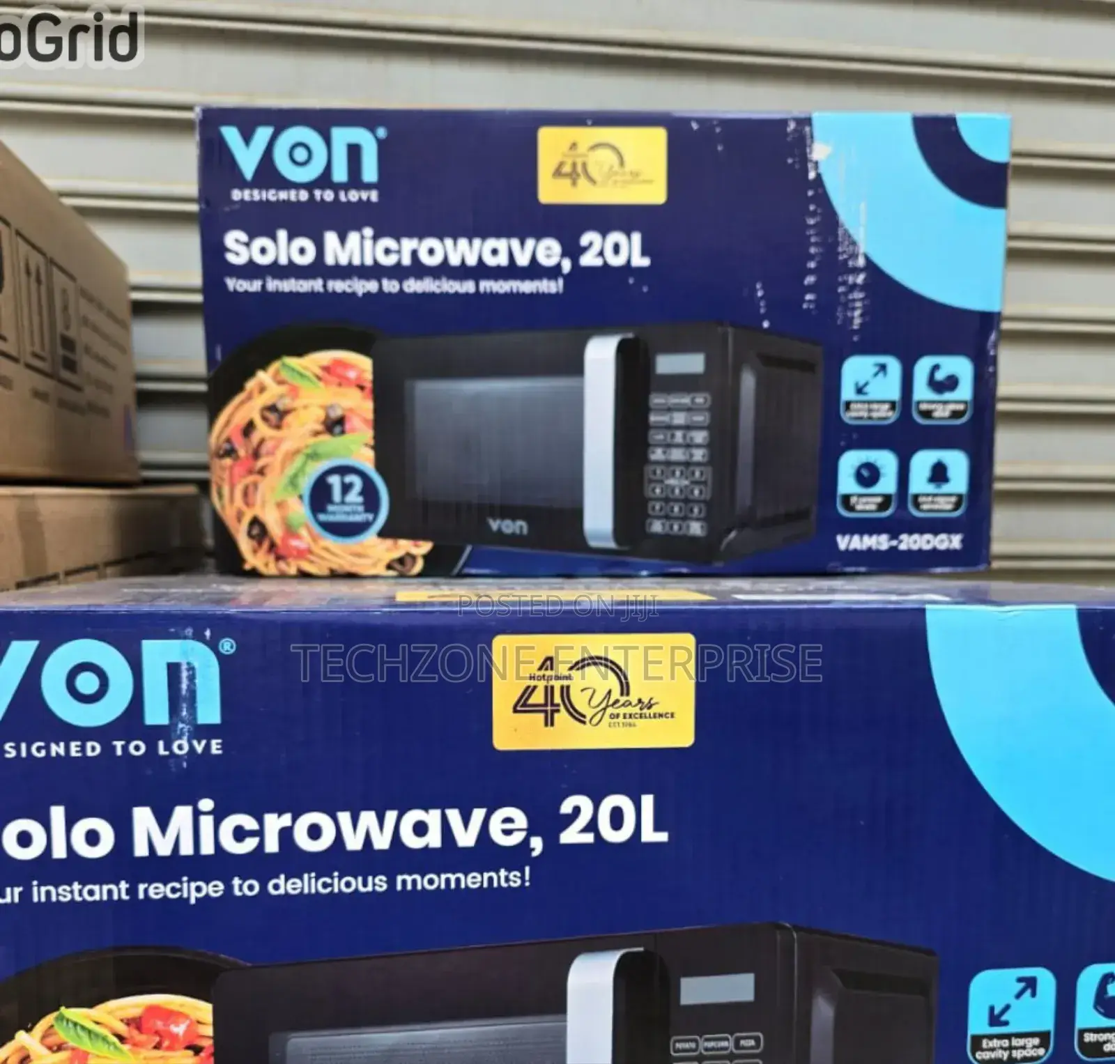 Von Vams-20dgx Microwave Oven Solo 20l Touch Panel 