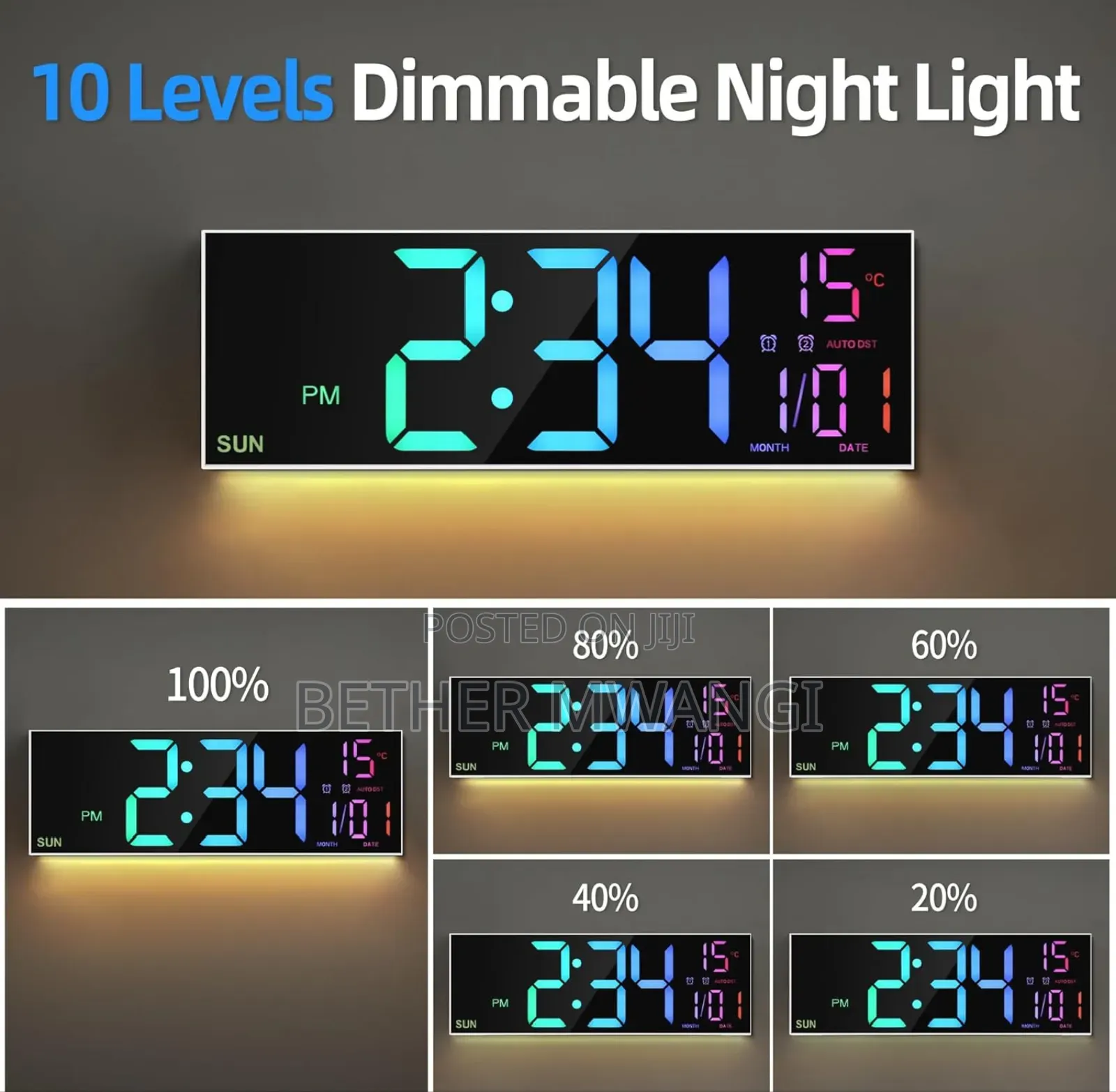 Large Digital Wall Clock With Remote Control in Kenya